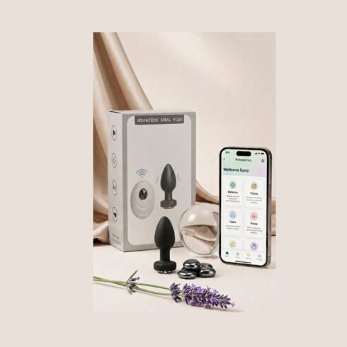 Diseño sin título (46) Vibrador Anal Inalámbrico con Control por App, Plug Estimulador de Próstata para Hombre, Juguete para Adultos y Parejas