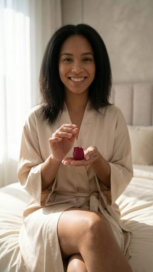 Vibrador Rose con Succión para Mujer — Estimulador de Clítoris, Pezones y Punto G, 10 Modos de Vibración, Masajeador para Adultos y Parejas